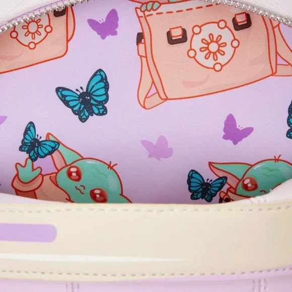 NWT Loungefly The Mandalorian Grogu Figural Pod Plush Crossbody Bag Star Wars - Picture 6 of 6